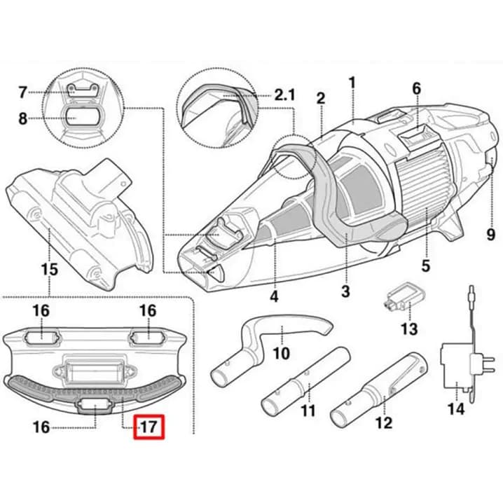 Image for Щітка нижня Kokido для пилососа Voltera 75 EV75CBX/EU