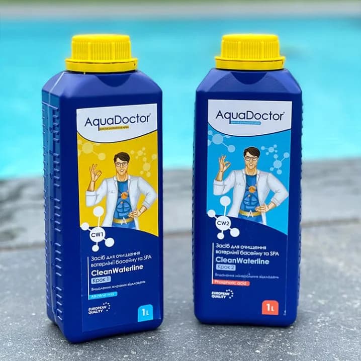 Image for Засіб для очищення ватерлінії басейну і СПА AquaDoctor CW CleanWaterline Крок 1