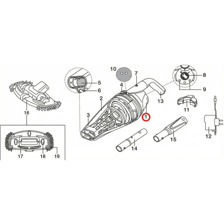 Image for Блок мотора з акумулятором Kokido для пилососа Telsa 50 EV50CBX/21