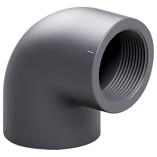 Image for Коліно ПВХ Effast RGRGOG040E 90° перехідне, з внутрішньою різьбою d40x1-1/4"