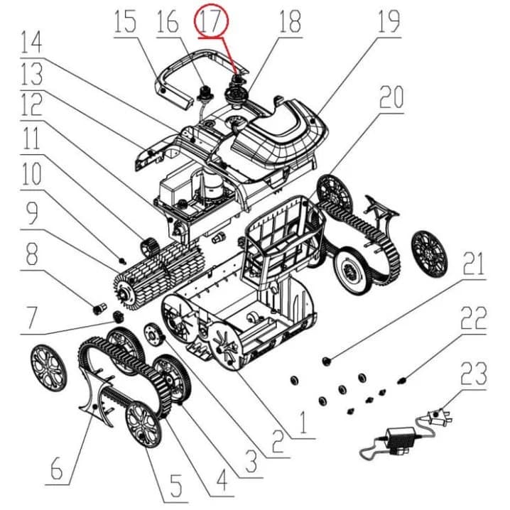 Image for Ковпачок кнопки увімкнення до пилососа Wybotics WY200 (№1 S.WY200 Pro.10.001)