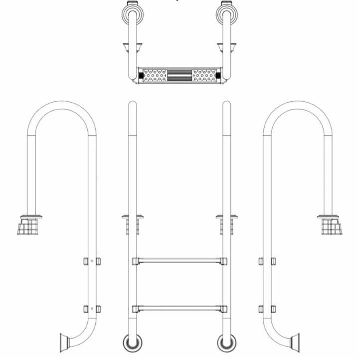 Image for Сходи для басейну Emaux Muro NMU215-SR (2 сходинки), AISI-304