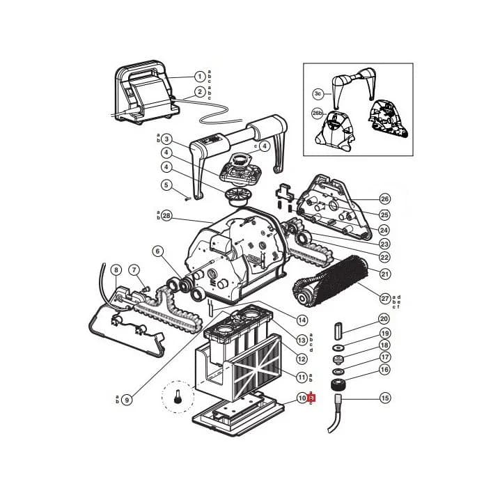 Image for Замок нижньої кришки для робота-пилососа Hayward TigerShark (RCX78005)