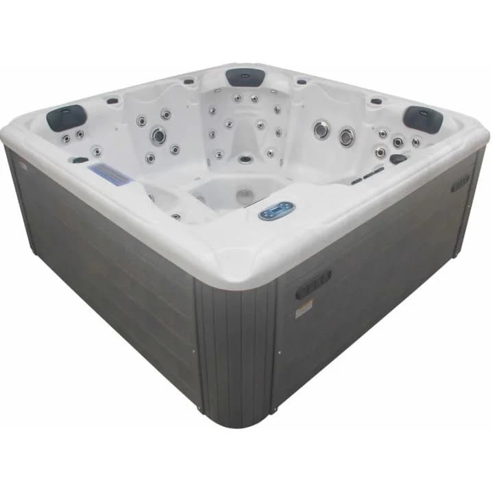 СПА-басейн Aquajoy Santorini (220х220х95 см), Сріблясто-білий мармур