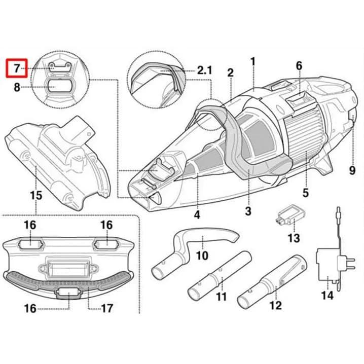 Image for Заслінка клапана зливу води Kokido для пилососа Voltera 75 EV75CBX/EU із сіткою фільтра