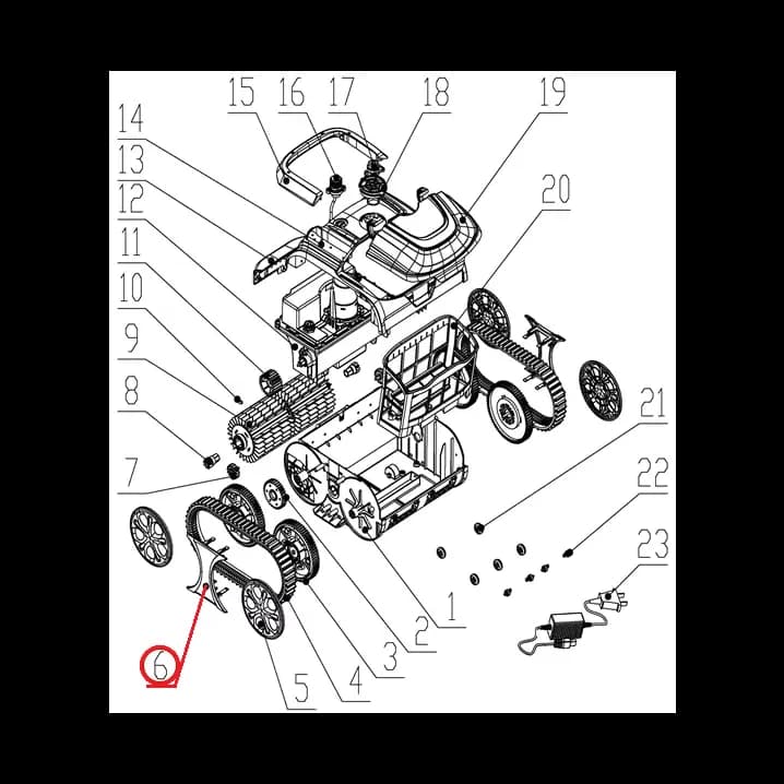 Image for Бічна кришка до пилососа Wybotics WY200, (side cover №6/WY200)