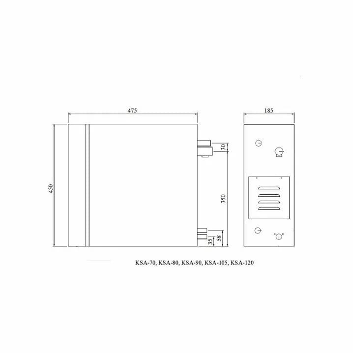 Image for Парогенератор Coasts KSB-120 12 кВт 380 В з виносним пультом KS-300A