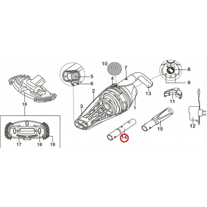 Image for Ручка-конектор Kokido для пилососа Telsa EV50CBX/EV75CBX