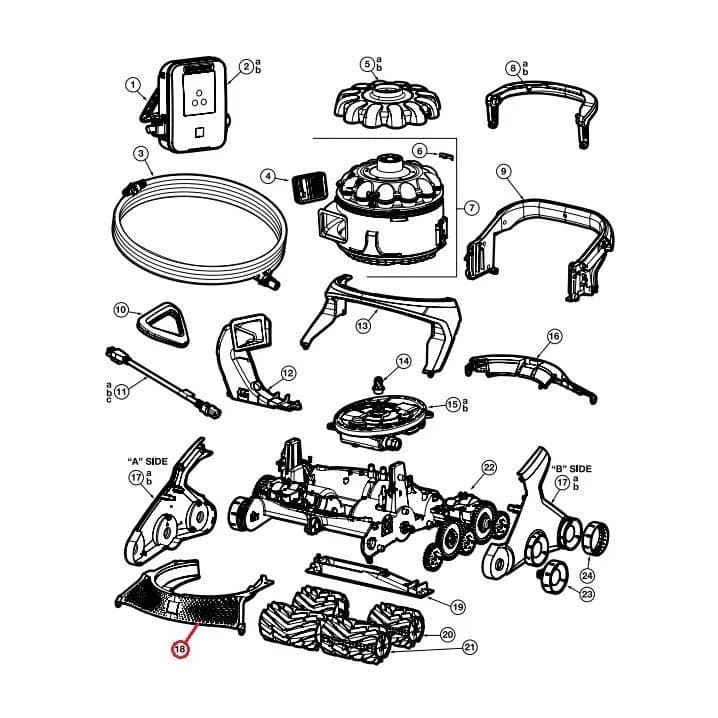 Image for Передня накладка корпусу для пилососа Hayward AquaVac 600 і 650 (RCX361318236)