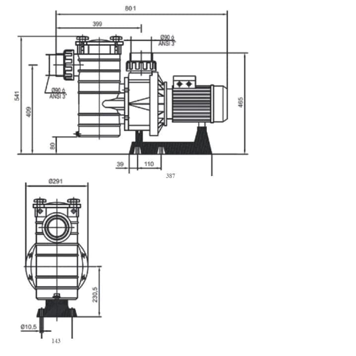 Image for Насос Hayward HCP38303E3 KAP300 T1.B IE3 (380 В, 48 м3/год, 3 HP), уцінка