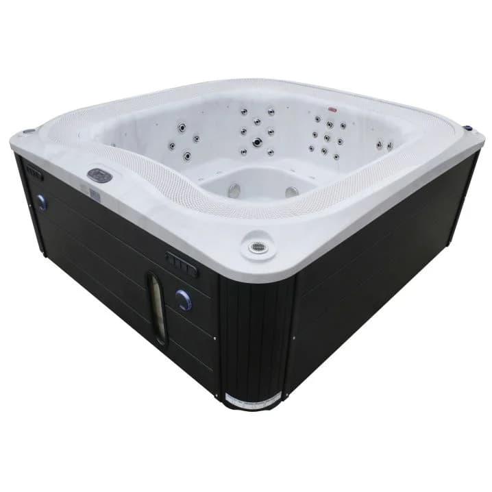 Переливний СПА-басейн Aquajoy Serenity (250х230х96 см), Сріблясто-білий мармур