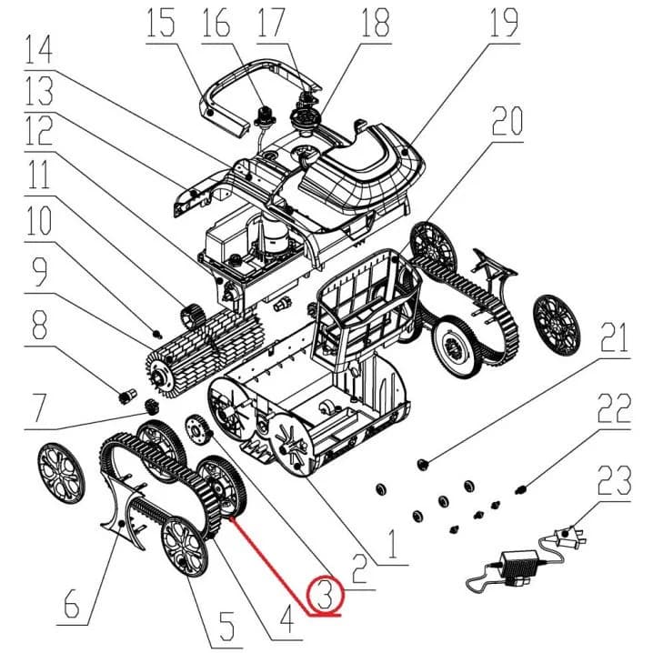 Image for Колесо до пилососа Wybotics WY200, (№3 S.WY3312Pro.024)