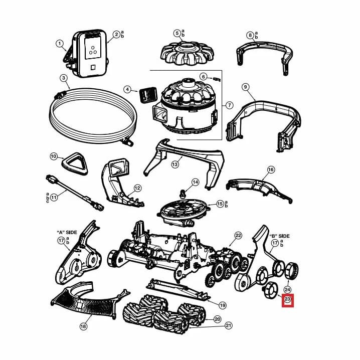 Image for Комплект коліс для робота-пилососа Hayward AquaVac 600/650 (RCX36140311234)