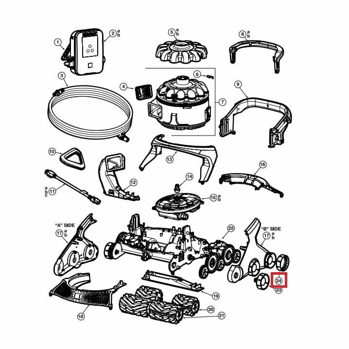 Комплект протекторів для коліс робота-пилососа Hayward AquaVac 600/650. (RCX361404234PK6)