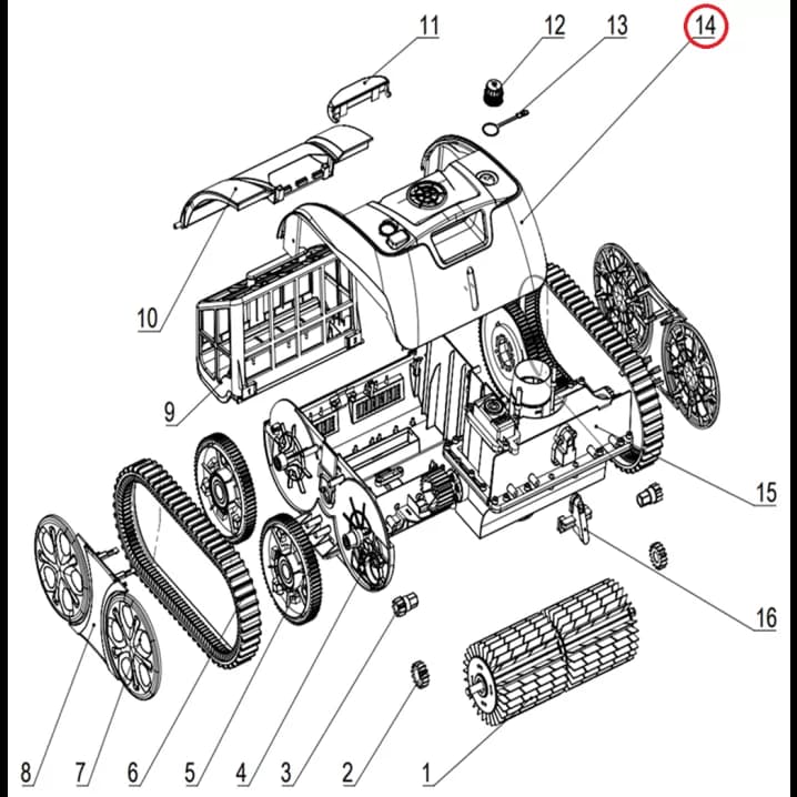 Image for Верхня частина верхньої кришки до пилососа Aquajoy Cyclone C1 Pro (S.OS7010.09.A.002)