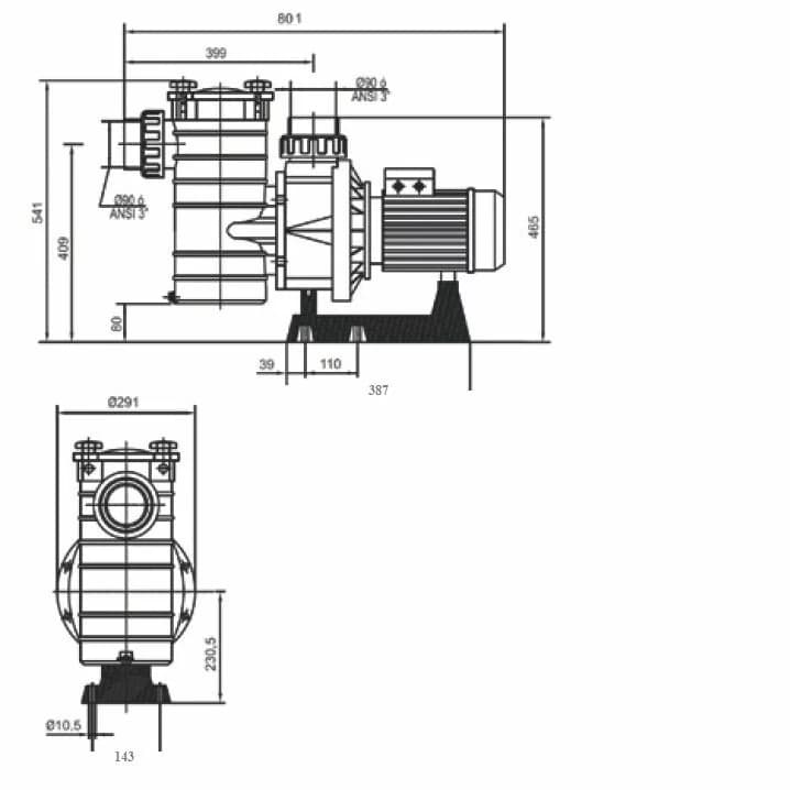 Image for Насос Hayward HCP38453E3 KAP450 T1.B IE3 (380 В, 66 м³/год, 4.5 HP)