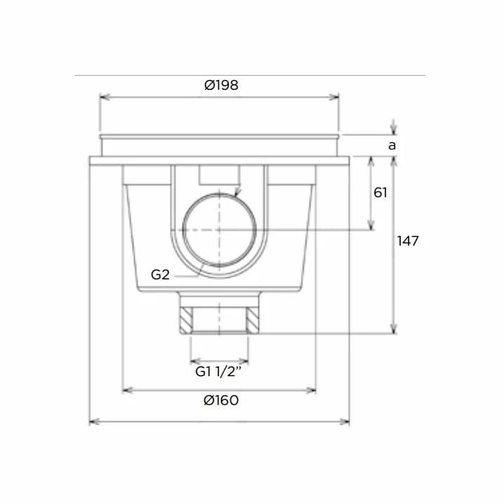 Image for Злив донний Flexinox 87198014, під лайнер