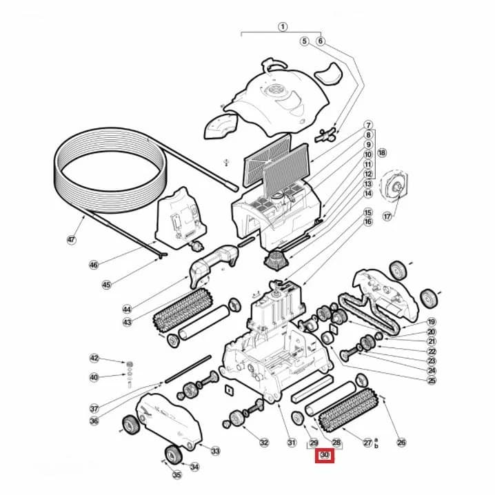 Image for Валик для коліс для робота-пилососа Hayward SharkVAC / XL (RCX97410)