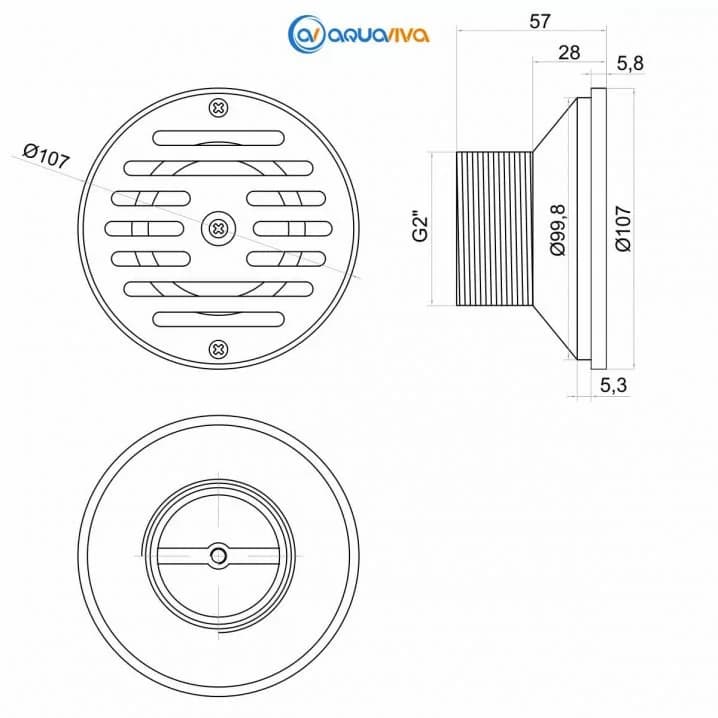 Image for Форсунка донна Aquaviva 58812, під бетон