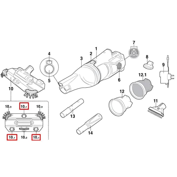Image for Набір коліс Kokido для пилососа Voltera 35 EV35CBX/EU (3 шт.)