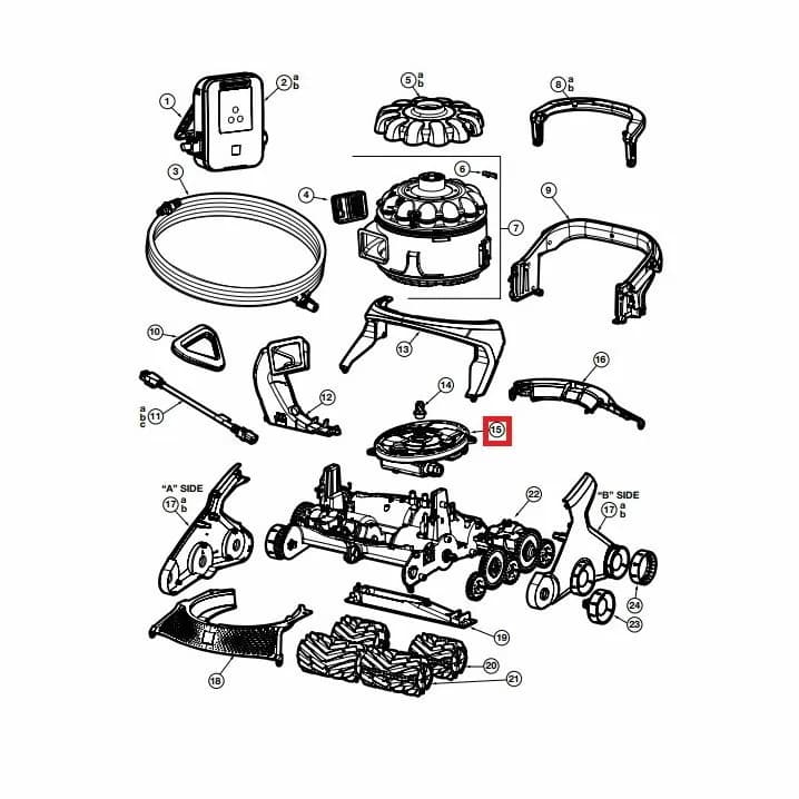 Image for Блок мотор для пилососа Hayward AquaVac 600 (RCX36111060X) без WIFI