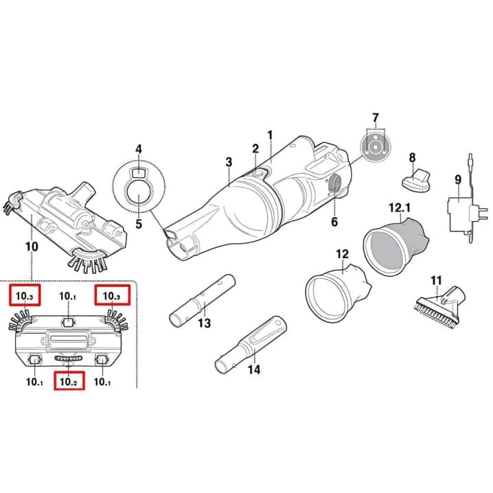 Image for Набір щіток Kokido для пилососа Voltera EV35/EV56/60 (3 шт.)