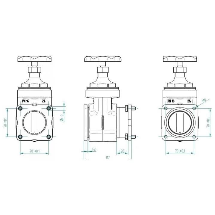 Image for Комплект засувок із фланцевим з'єднанням Fitstar 7190051 для Taifun-Compact, для солоної води