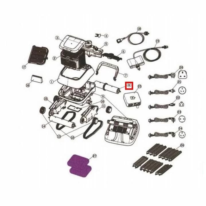 Image for Збірна циліндрична трубка редуктора для Aquaviva 7310 Black Pearl (71090)
