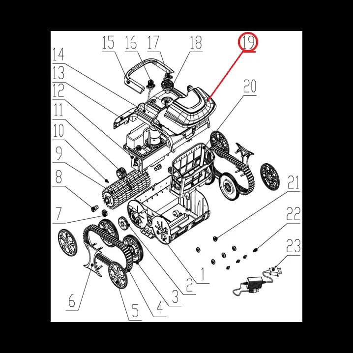 Image for Верхня кришка до пилососа Wybotics WY200, (Top cover №19/WY200)