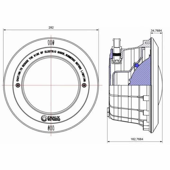 Image for Корпус прожектора Emaux PAR56 NP300-P (без лампи)