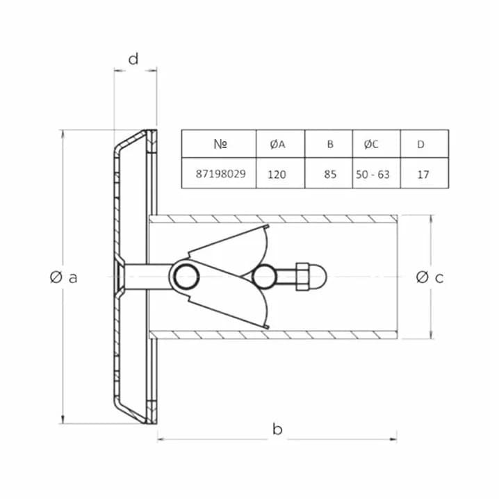 Image for Форсунка всмоктувальна регульована Flexinox 87198029, під бетон