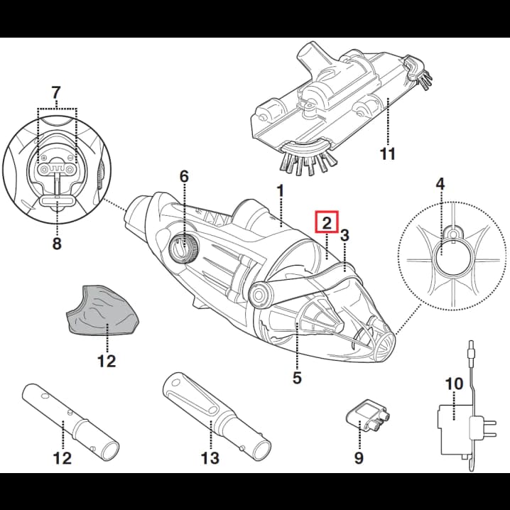 Image for Колба фільтра прозора Kokido для пилососа Voltera 25 EV25CBX/EU зі зливним клапаном та важелем (EV25ASM02)