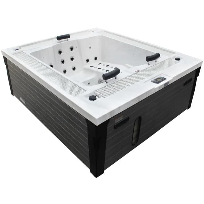 Image for Переливний СПА-басейн Aquajoy Marmaris (230х198х89 см), Сріблясто-білий мармур